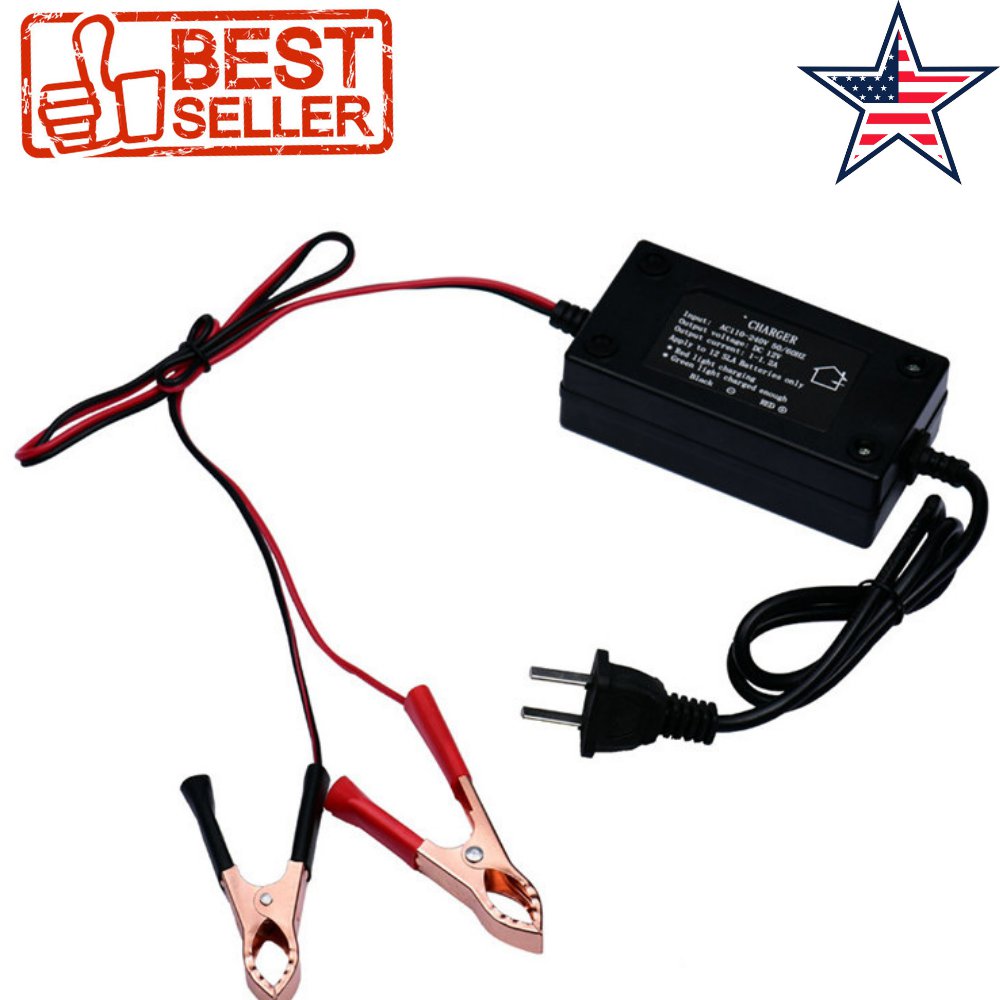 12 Volt Automatic Car Battery Float Trickle Charger Auto Shut Off ...