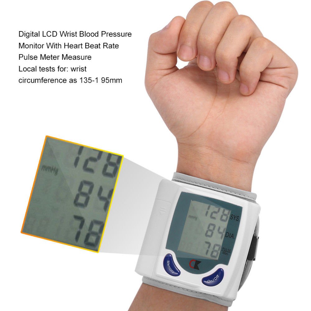 Upper Arm Digital Blood Pressure Monitor Automatic And Pulse Rate DIA White NEW