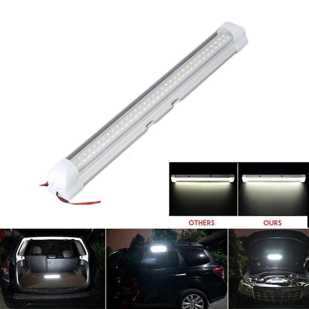72LED 12V Cargo Camper RV Interior Light Trailer Boat Lamp Ceiling Car Van 300MM