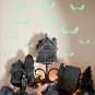 18Pcs Halloween Decoration Glowing In The Dark Eyes Wall Glass Sticker Green NEW