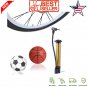 Bicycle Tire Inflator Premium Quality Hand Air Pump w/ Ball MTB Portable Gold