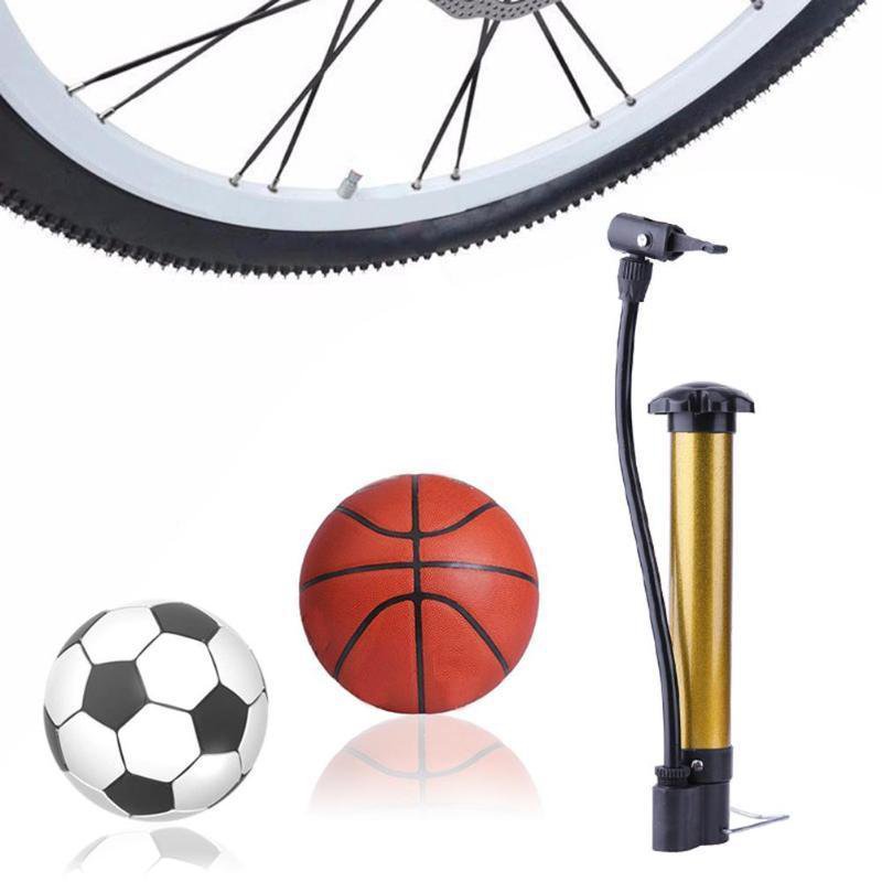 Bicycle Tire Inflator Premium Quality Hand Air Pump w/ Ball MTB Portable Gold