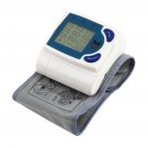 Electronic Blood Pressure Monitor Bracelet Digital LCD Wrist Heart Beat Rate NEW
