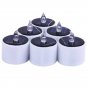 Solar Power LED Night Light Electronic Flameless Candle Yellow Flicker Pack of 6