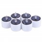 Solar Power LED Night Light Electronic Flameless Candle Yellow Flicker Pack of 6