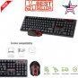 Wireless Multimedia Gaming Keyboard Mouse Combo Set With USB Receiver PC Laptop
