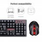 Wireless Multimedia Gaming Keyboard Mouse Combo Set With USB Receiver PC Laptop