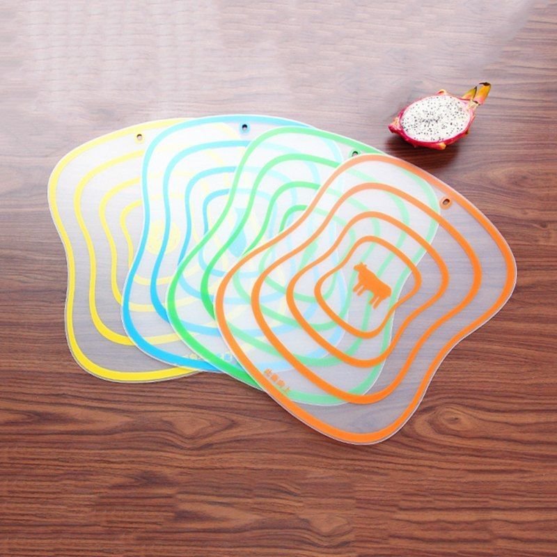 30*23cm Plastic Block Kitchen Fruit Vegetable Cutting Chopping Board Set of 4