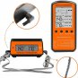 Wireless Remote Meat Thermometer with Dual Probe BBQ Smoker Oven Digital Plastic