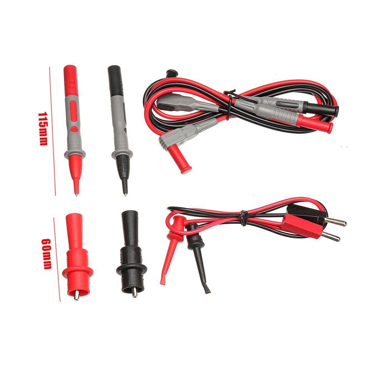 Test Lead Kit for Fluke Multimeter Tester Leads Probe Electronic Set Needle Clip
