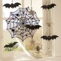 Halloween Party Decoration Spiderweb Table Cloth 100cm Black Lace Table Covers