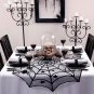 Halloween Party Decoration Spiderweb Table Cloth 100cm Black Lace Table Covers