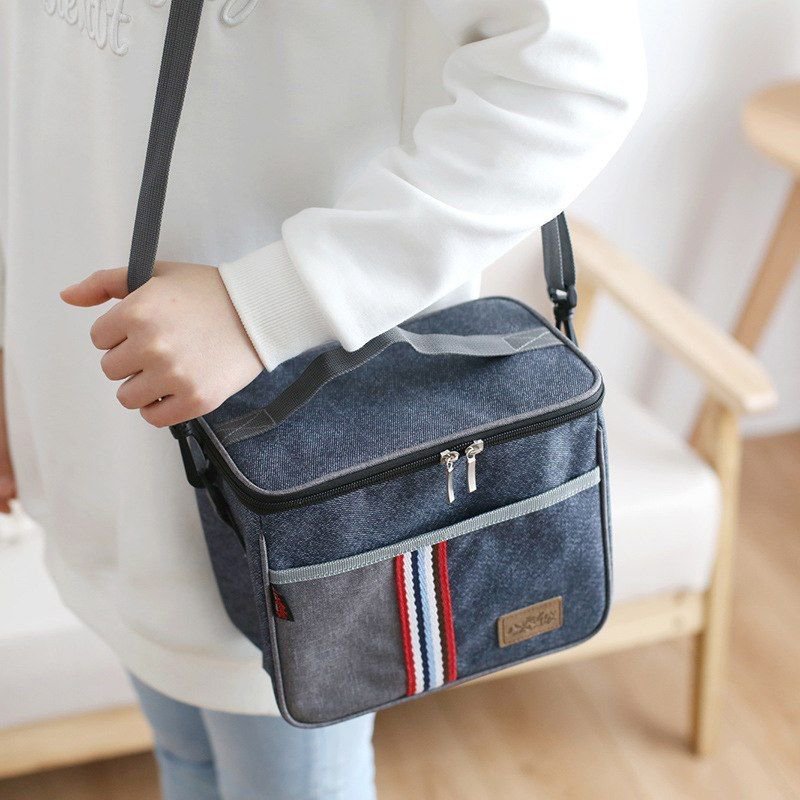 Insulated Picnic Lunch Bag Thermal Cooler Shoulder Pouch Freezer Meal Bag Pack