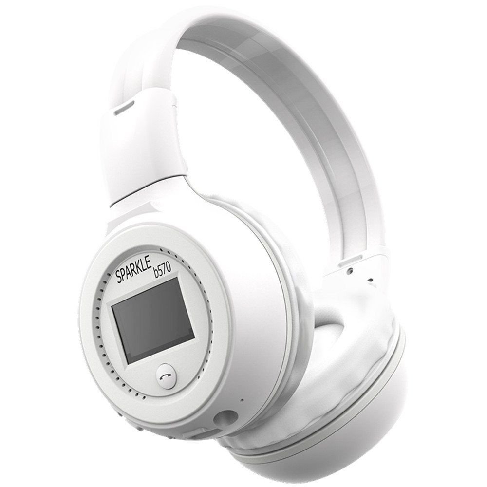 Wireless Bluetooth Headphones Stereo LCD Headset with Mic FM Radio For Music NEW