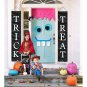 Halloween Trick or Treat Banner Black Flag Door Sign Decoration Home Outdoor NEW