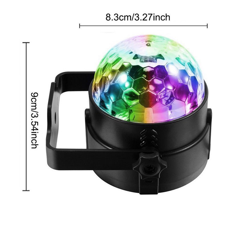 Sound Activated Strobe Stage Party Light Rotating Disco Ball LED For DJ Birthday