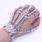 Halloween Prop Party Punk Finger Gothic Skull Skeleton Bone Hand Finger Bracelet