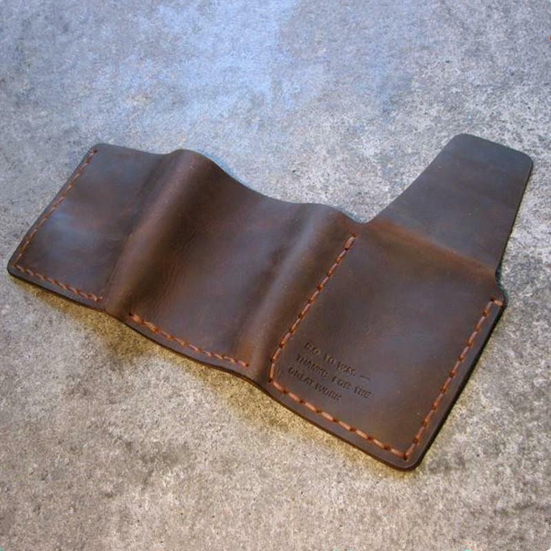 Wallet Handmade Card Holder The Secret Life Of Walter Mitty Crazy Horse Leather