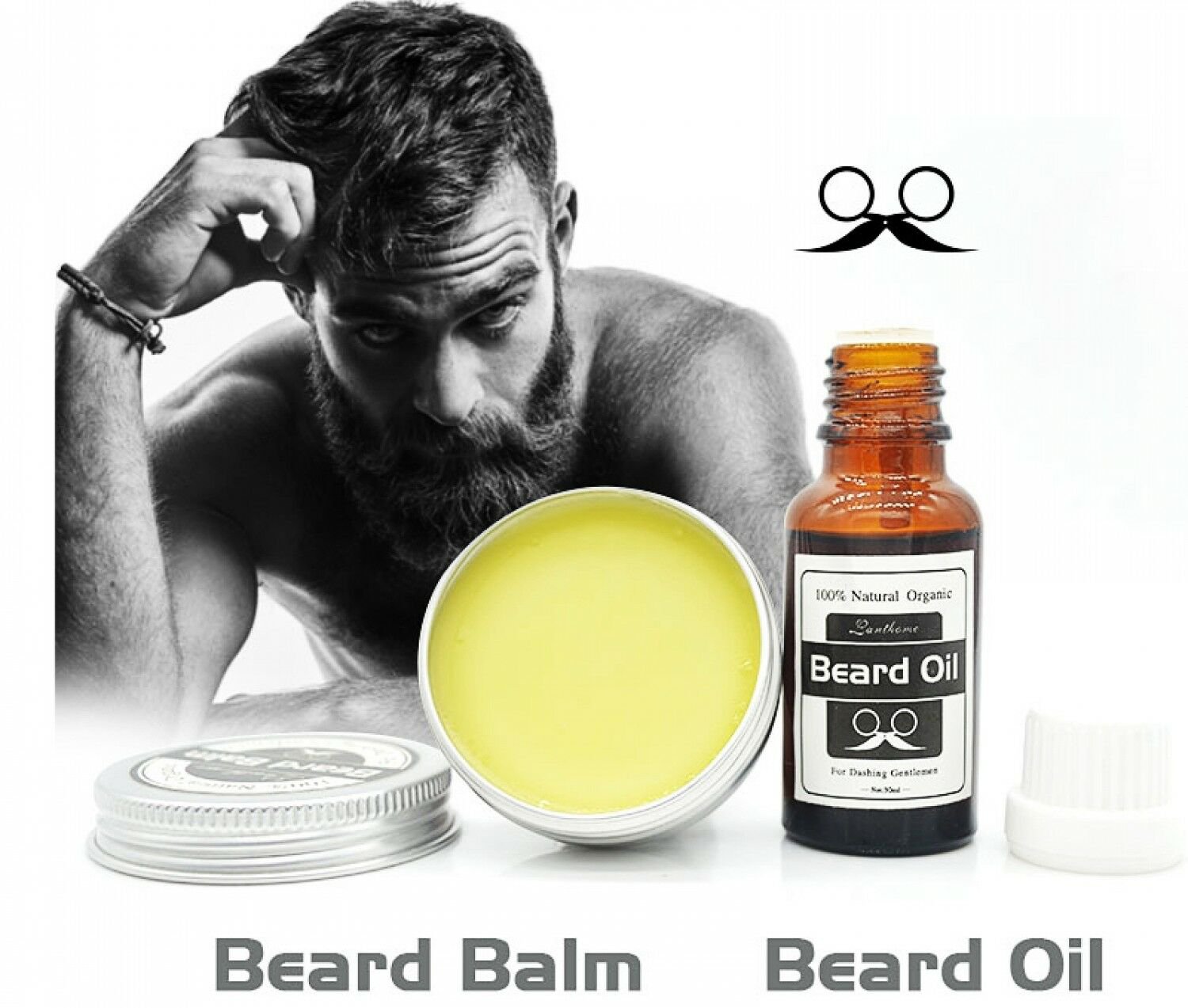 Beard Growth Spray Beard Grow Stimulator 100 Natural Hair Grower Beard Balm 8088