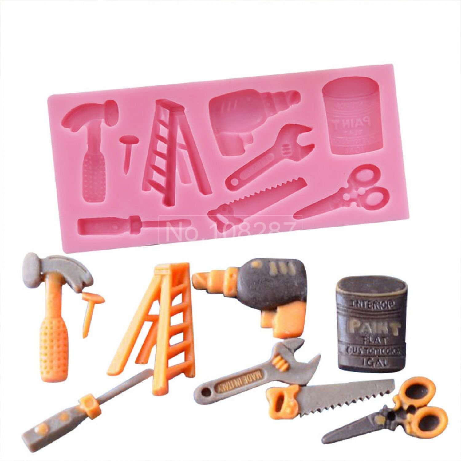 3D Silicone Cake Mold Hammer Fondant Cake Molds Cake Decorating Chocolate Tools