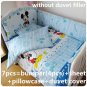 Promotion! 6/7PCS Cartoon Baby Bedding Set Cartoon Crib Bedding Set 100% Cotton