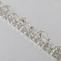 1 Yard Luxury Rhinestone Crystal Beaded Ribbon Lace Trim Sewing Craft Wedding