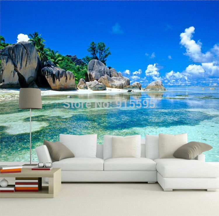 Custom 3D Mural Wallpaper Non-woven Bedroom Livig Room TV Sofa Backdrop Wall