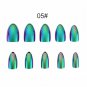 Chrome Nails STILETTO Fake Nail Tips 12pcs/Box Metallic False Nail Art Manicure