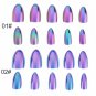 Chrome Nails STILETTO Fake Nail Tips 12pcs/Box Metallic False Nail Art Manicure