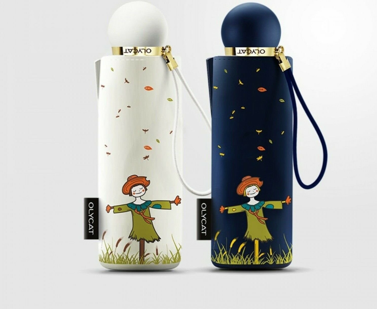 Women Mini Umbrella Rain Sun Protection 5 Folding Umbrellas Windproof Sunshade