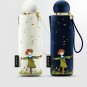 Women Mini Umbrella Rain Sun Protection 5 Folding Umbrellas Windproof Sunshade