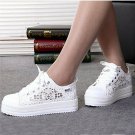 Summer Women Shoes Casual Cutouts Lace Canvas Shoes Hollow Floral Breathable