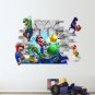 3D View Cartoon Art Wall Stickers Wall Super Mario Bros Boy Room Kids Art Decal