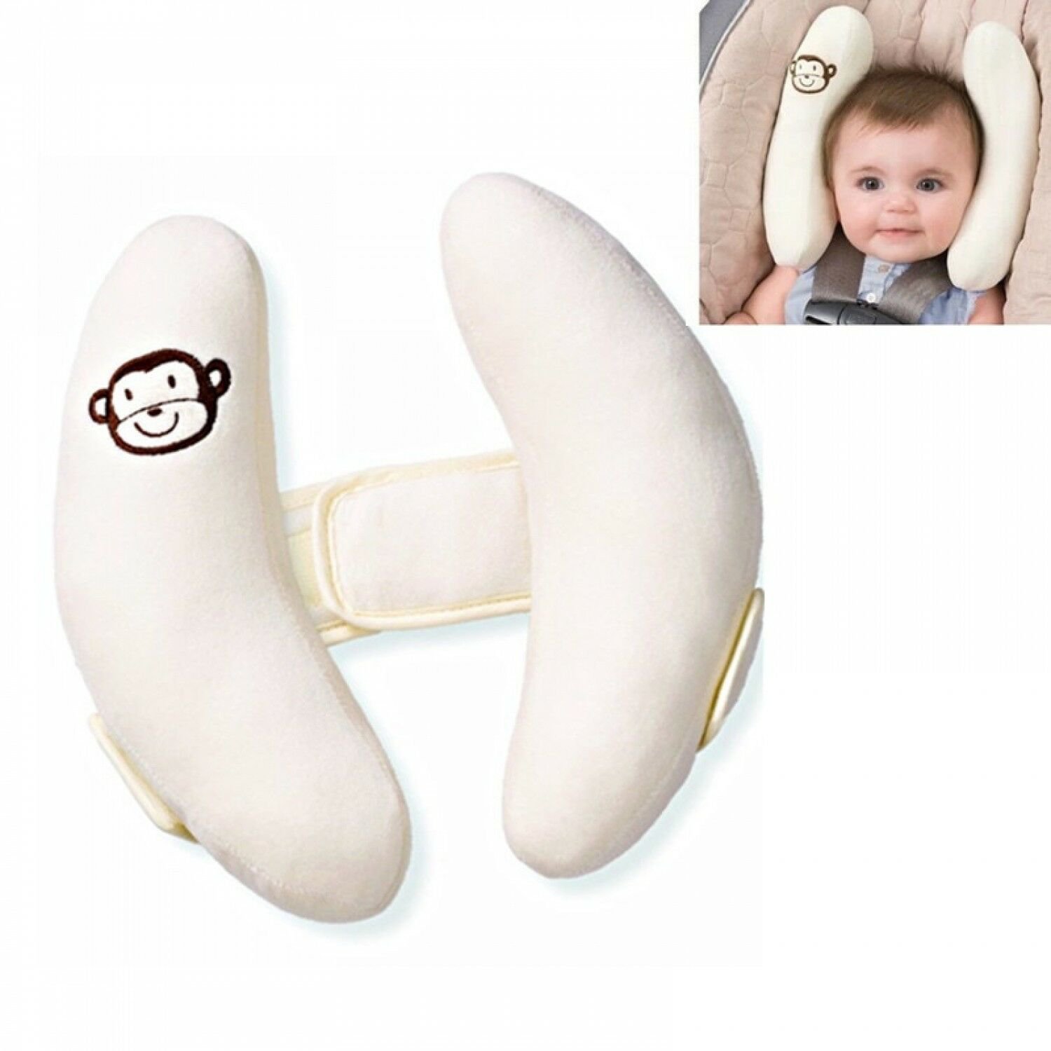 Baby Infant Head Neck Support Pillow Soft Travel Cushion For Car Seat Stroller