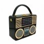 Women Retro Radio Case Box Handbag Clutch Hasp Closure Detachable Leather Straps