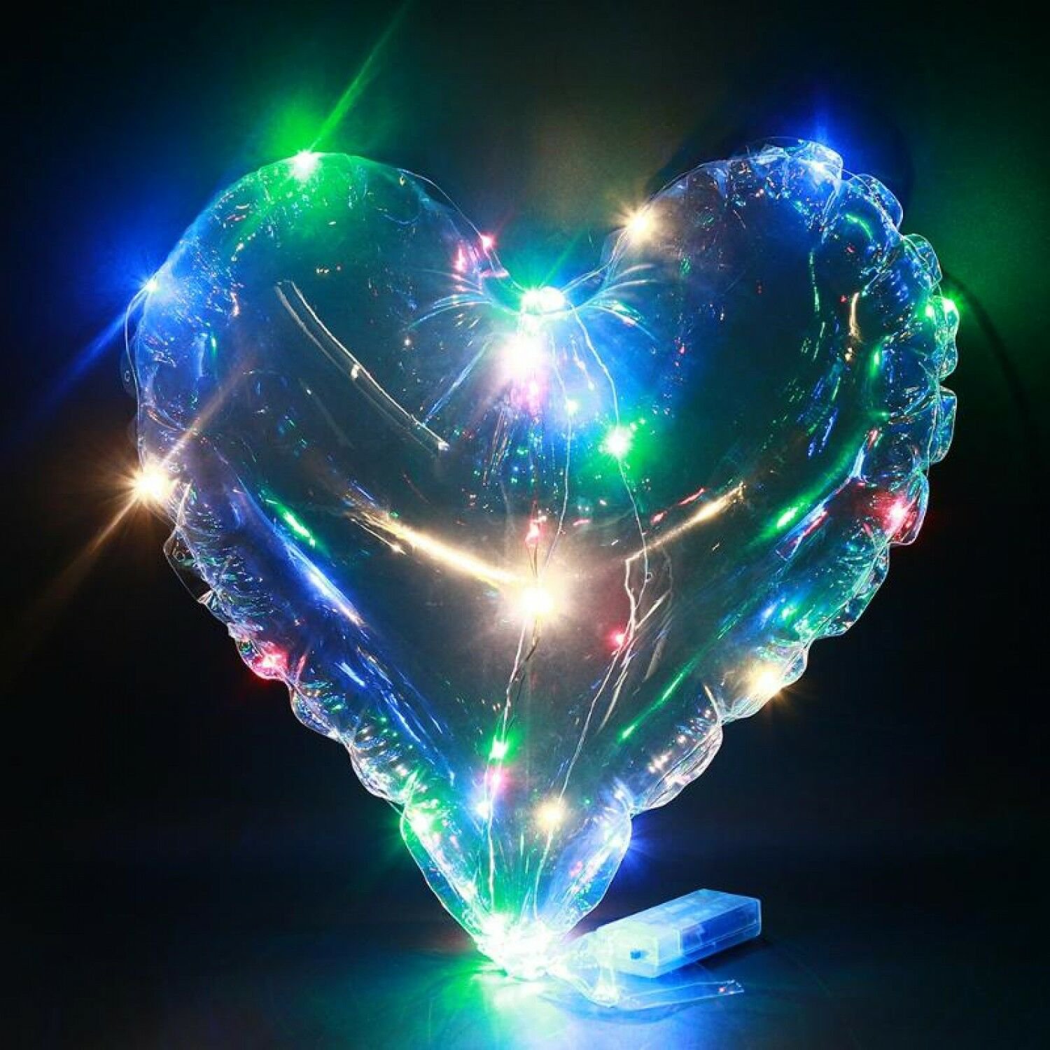 Led Light Heart Balloon Balloons Up Party Decoration Birthday Shape Wedding New