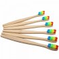 Bamboo Toothbrush Soft White Bristle For Adult Oral Care Wood Handle Rainbow