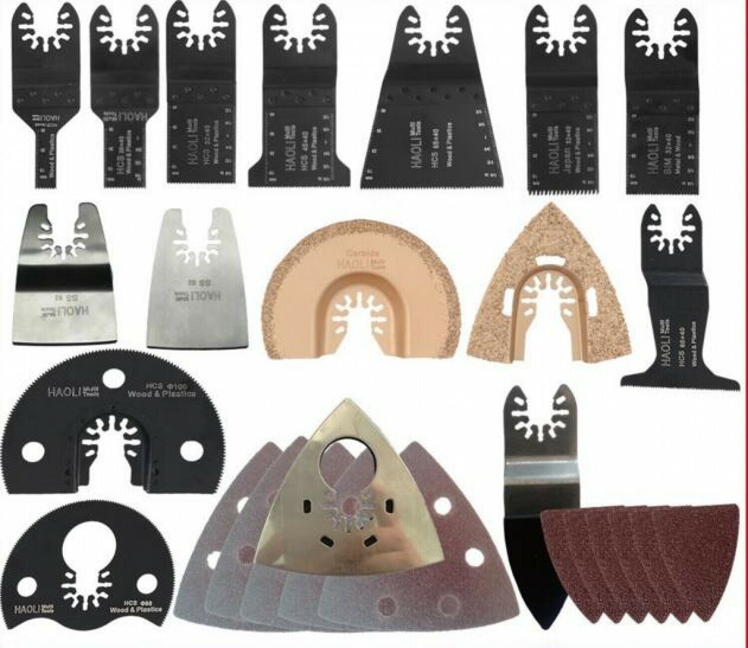 66 Pcs/Set Oscillating Bit-Metal Saw Blades Accessories For Multitool Tools