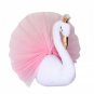 Cute 3D Gold Crown Swan Wall Art Hanging Girl Swan Doll Stuffed Toy Animal Head