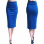 New Ladies Office Stretch Bodycon Midi Skirt Women Pencil Skirt Female High