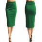 New Ladies Office Stretch Bodycon Midi Skirt Women Pencil Skirt Female High