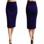 New Ladies Office Stretch Bodycon Midi Skirt Women Pencil Skirt Female High