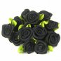 50 PCS 2 CM Artificial Silk Mini Rose Flowers Heads Make Satin Ribbon DIY Craft