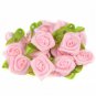 50 PCS 2 CM Artificial Silk Mini Rose Flowers Heads Make Satin Ribbon DIY Craft
