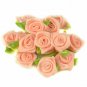 50 PCS 2 CM Artificial Silk Mini Rose Flowers Heads Make Satin Ribbon DIY Craft