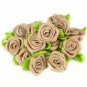 50 PCS 2 CM Artificial Silk Mini Rose Flowers Heads Make Satin Ribbon DIY Craft