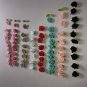 50 PCS 2 CM Artificial Silk Mini Rose Flowers Heads Make Satin Ribbon DIY Craft