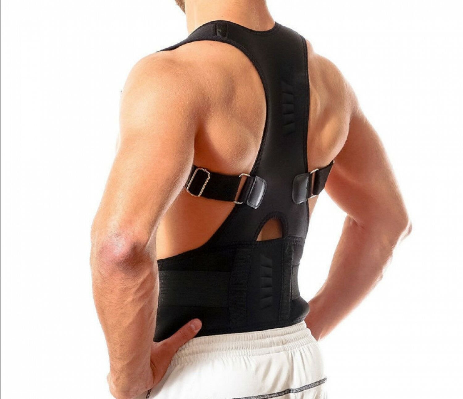 Magnetic Therapy Posture Corrector Brace Shoulder Back Support Belt For Unisex
