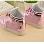 LED Hello Kitty Sneakers Tennis Shoes  Lace Up Luminous Light Lace Up Kids Shoes