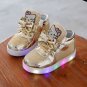 LED Hello Kitty Sneakers Tennis Shoes  Lace Up Luminous Light Lace Up Kids Shoes